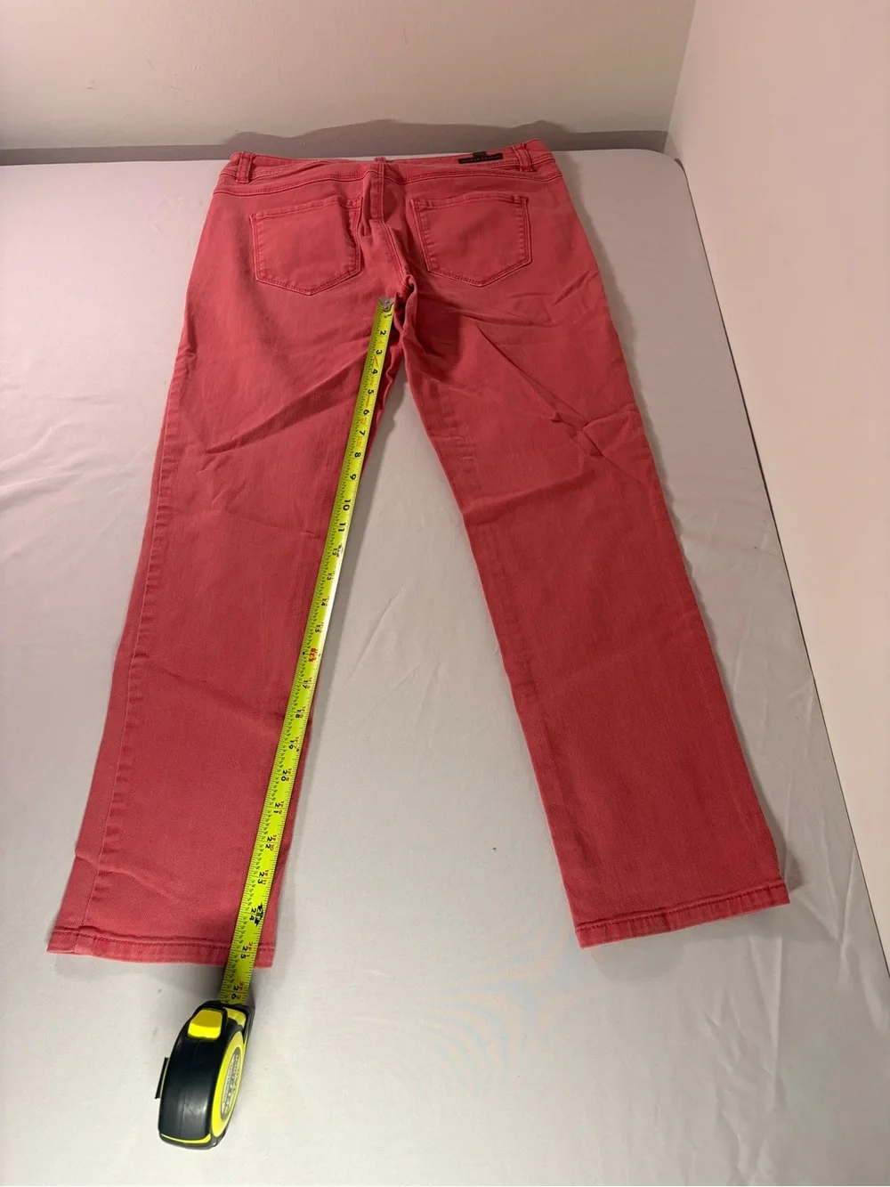 Women’s Coral Pink Straight-Leg Jeans